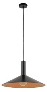 Lustr na lanku CAPRI 1xE27/15W/230V pr. 50 cm černá/měděná