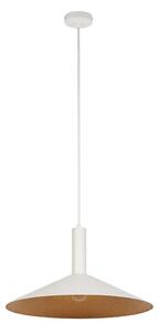 Lustr na lanku CAPRI 1xE27/15W/230V pr. 50 cm bílá/měděná