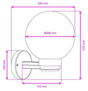 Brilagi - Venkovní nástěnné svítidlo HARBOR 1xE27/40W/230V IP33 antracit/čirá