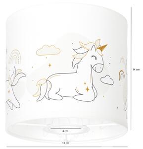 Brilagi - Stínidlo univerzální BOBO E27 pr. 15 cm bílá/jednorožci