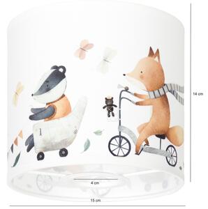 Brilagi - Stínidlo univerzální BOBO E27 pr. 15 cm bílá/zvířátka