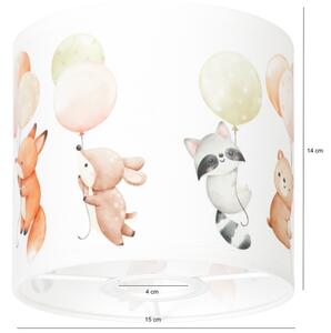 Brilagi - Stínidlo univerzální BOBO E27 pr. 15 cm bílá/zvířátka