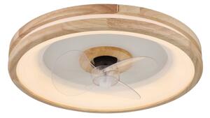 Globo 03650 - LED Stropní svítidlo s ventilátorem GATIAN LED/30W/230V hnědá + DO