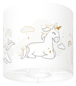 Brilagi - Stínidlo univerzální BOBO E27 pr. 15 cm bílá/jednorožci