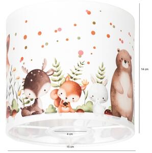 Brilagi - Stínidlo univerzální BOBO E27 pr. 15 cm bílá/zvířátka
