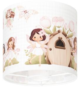 Brilagi - Stínidlo univerzální BOBO E27 pr. 15 cm bílá/růžová/víly