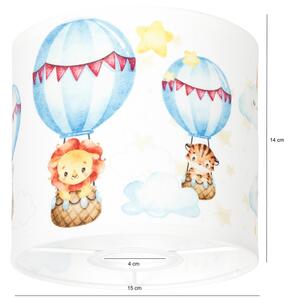 Brilagi - Stínidlo univerzální BOBO E27 pr. 15 cm bílá/zvířátka