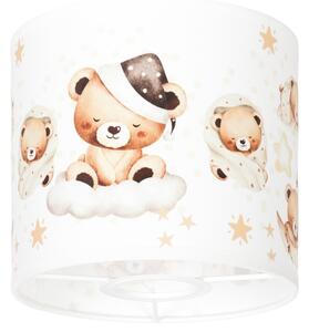 Brilagi - Stínidlo univerzální BOBO E27 pr. 15 cm bílá/medvídci