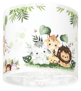 Brilagi - Stínidlo univerzální BOBO E27 pr. 15 cm bílá/zelená/džungle