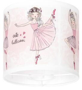 Brilagi - Stínidlo univerzální BOBO E27 pr. 15 cm bílá/růžová/baletky