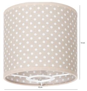 Brilagi - Stínidlo univerzální BOBO E27 pr. 15 cm béžová/puntíky