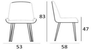 TORRE - Židle KESY s dřevěnou podnoží