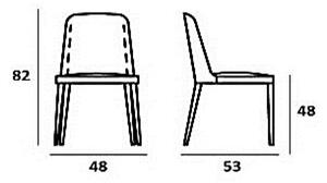 TORRE - Židle DA VINCI s dřevěnou podnoží