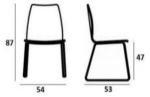 TORRE - Židle SPOON s ližinovou podnoží