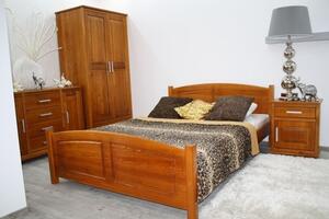 Postel z masivu Zyta 120x200 cm borovice + rošt (Barva dřeva: Borovice)