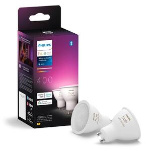 Philips Hue sada 2x LED žárovka WACA GU10 4,2W 400lm 2000K-6500K RGB CRI80 IP20