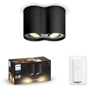 Philips Hue WA Pillar bodové LED svítidlo GU10 2x5W 350lm 2200-6500K IP20 černá + ovladač