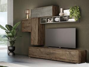 Obývací stěna BELANA dub Ribbec cognac/beton