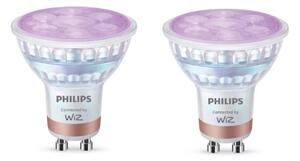WiZ Smart LED 50W bodové světlo PAR16, 2× GU10 345lm 2200-6500K RGB