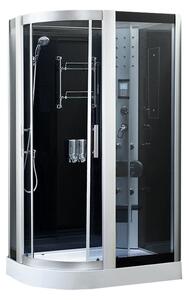 BPS-koupelny Hydromasážní box HYD-Michele 120 SA L, 120x85 levý se saunou