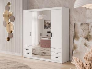 Zrcadlová skříň Melen 4D6S, Barva: bílá 5903211470554