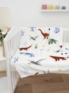 MK Lůžkoviny Dětská deka do postýlky mikroplyš Exclusive 80 × 100 cm – Dinosauři