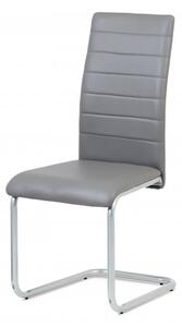 Jídelní židle DCL-102 ekokůže / kov Šedá