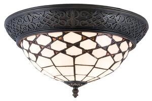 Stropní svítidlo Tiffany Roof - Ø 38*19 cm / E14/Max. 2x40 Watt - Clayre & Eef