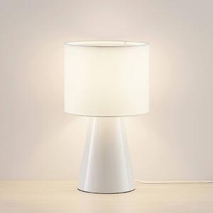Lindby Erantie stolní lampa zcela v bílé barvě