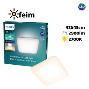 Philips 8720169195493 Mauve CL270 EC SQ stropní svítidlo LED 430x430mm 24W/2900lm 2700K bílá