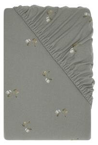 Livarno® Žerzejové napínací prostěradlo, 90-100 x 200 cm (květiny) (100409347002)