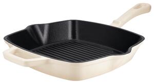 Silvercrest® Litinová grilovací pánev Premium, Ø 25 cm (hranatá, krémová) (100409824004)