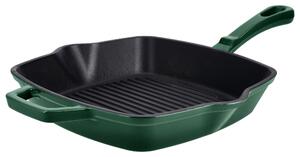 Silvercrest® Litinová grilovací pánev Premium, Ø 25 cm (hranatá, zelená) (100409824002)