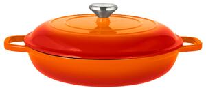 Silvercrest® Litinová servírovací pánev Premium, Ø 30 cm (oranžová) (100409626005)
