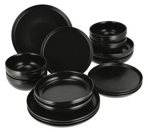Silvercrest® Jídelní servis, 16dílná sada (černá) (100410019001)