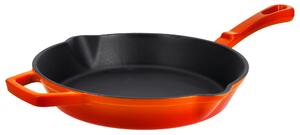 Silvercrest® Litinová grilovací pánev Premium, Ø 25 cm (kulatá, oranžová) (100409824011)