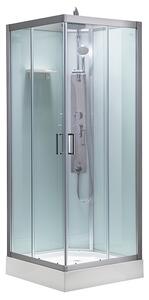 BPS-koupelny Hydromasážní box HYD-LI100, 80x80 cm, kartáčovaný chrom/transparent