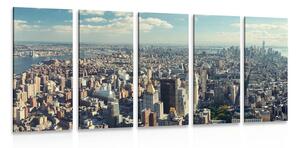 5-dílný obraz pohled na okouzlující centrum New Yorku
