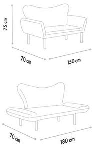 Hanah Home Dvoumístná pohovka Chatto 150 cm vícebarevná