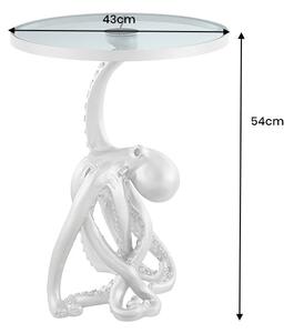 Odkládací stolek WILDLIFE OCTOPUS 55 CM stříbrný s LED osvětlením Nábytek | Doplňkový nábytek | Odkládací stolky