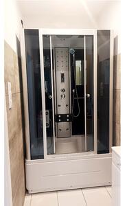 BPS-koupelny Hydromasážní box HYD-O77B 120x85 Černý, bez sauny