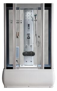 BPS-koupelny Hydromasážní box HYD-O77W 120x85 SA Bílý, se saunou