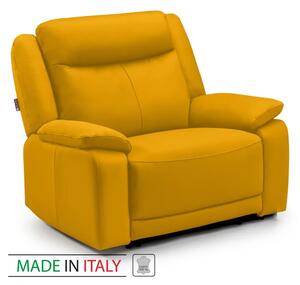 Kožené křeslo CONTINENTAL 1P, žlutá (giallo 320)