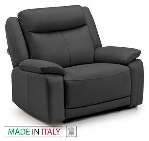 Kožené křeslo CONTINENTAL 1P, černá (nero 308)