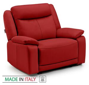 Kožené křeslo CONTINENTAL 1P, červená (rosso 304)