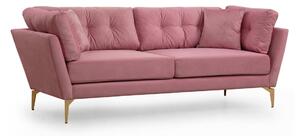 Hanah Home Třímístná pohovka Mapa 214 cm růžová