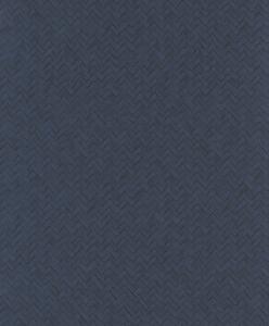 Vliesová tapeta na zeď, modrá, imitace rohože, WIL304, The Texture Book, Masureel