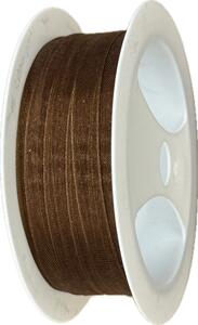 Stuha organzová Beauty Organdy – Chocolate Brown čokoládově hnědá 7mm x 5m (4,-Kč/m)