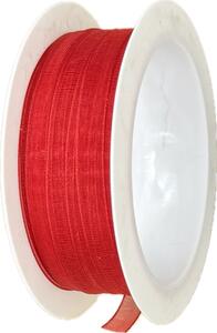 Stuha organzová Beauty Organdy – Classic Red červená 7mm x 5m (4,-Kč/m)