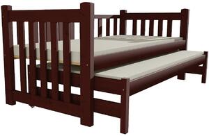 Dětská postel s výsuvnou přistýlkou DPV 002 (Barva dřeva: bezbarvý lak, Rozměr: 80 x 180 cm)